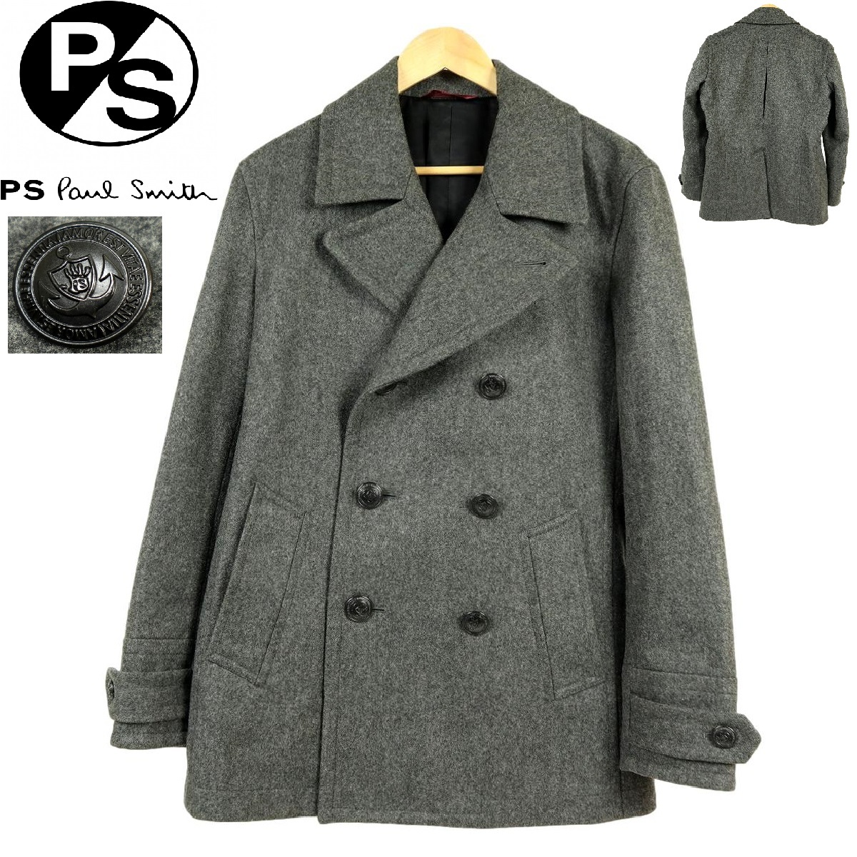 美品 PS Paul Smith ピーエス ポールスミス ダウン ライナー付き 光沢