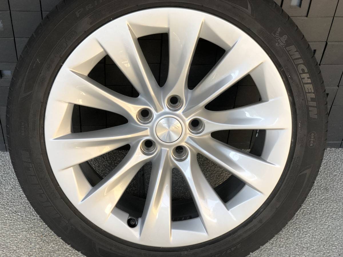 テスラ モデルS 19インチ純正アルミホイール 4本セット TPMS無 Tesla 