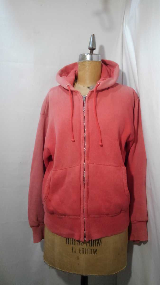 Vintage double face zip up hoodie thermal ダブルフェイス ジップ