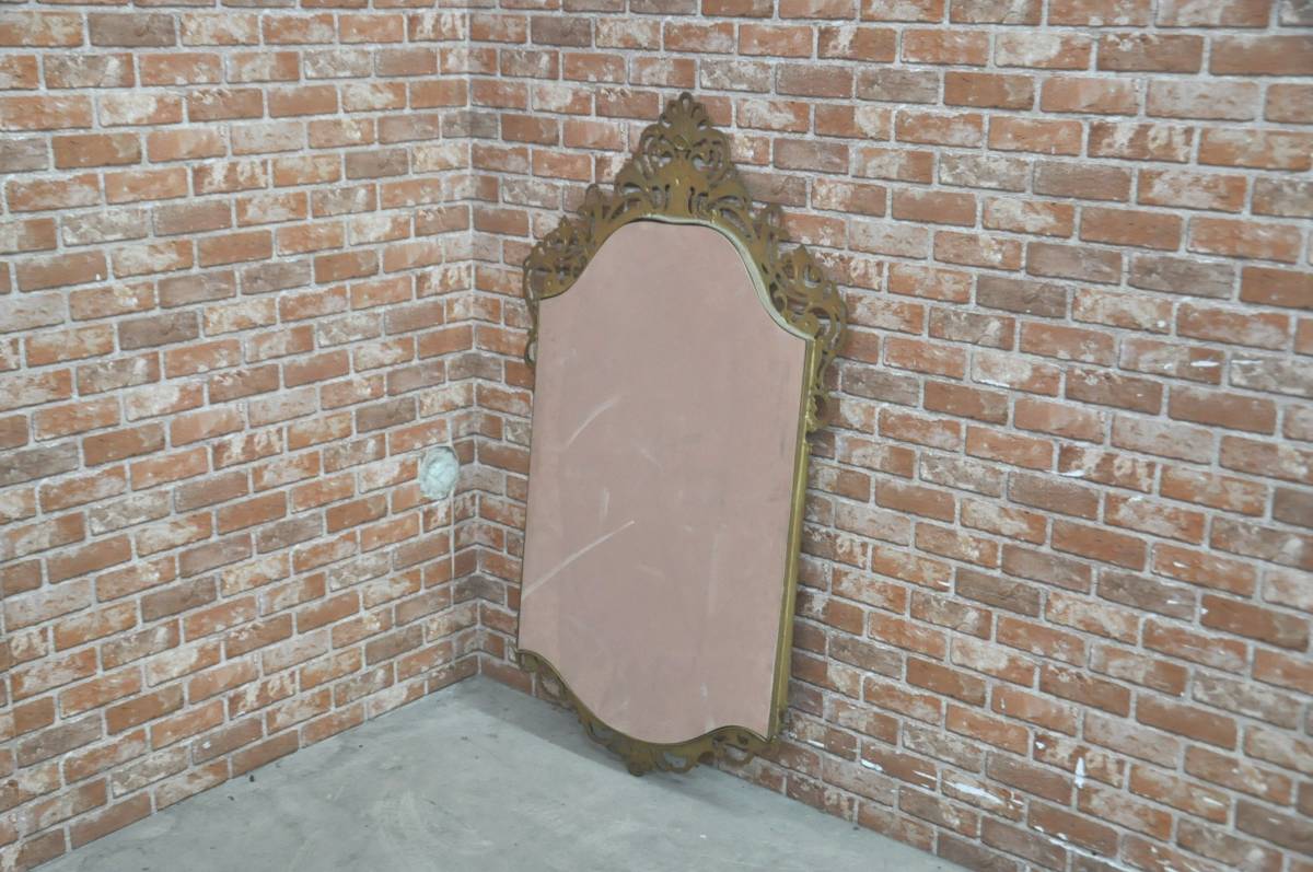 ★vintageミラー鏡アンティーク調 ウォールミラー 壁掛け 楕円大型 美容室 ☆vintageミラー鏡アンティーク調 ウォールミラー 壁掛け 楕円大型