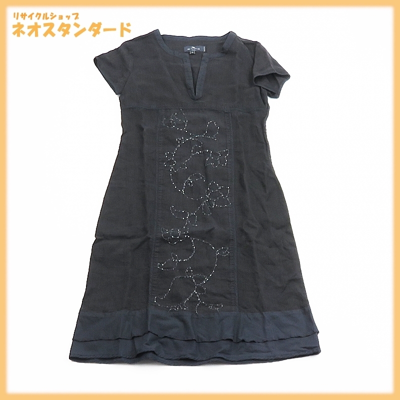 完全閉店 大処分セール 1円 エトロ 麻 リネン ワンピース スパンコール付き サイズ44 ブラック レディース Etro 女性用 売買されたオークション情報 Yahooの商品情報をアーカイブ公開 オークファン Aucfan Com