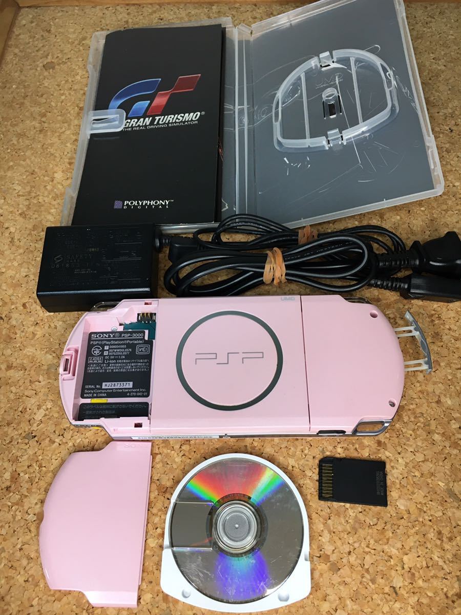 【値下げ、美品、動作確認済】SONY PSP 3000 ブロッサムピンク メモリースティック4GB付 GRAN TURISMO付 ブロッサムピンク SONY PSP-3000 ソニー PlayStation ソニー・コンピュータエンタテインメント