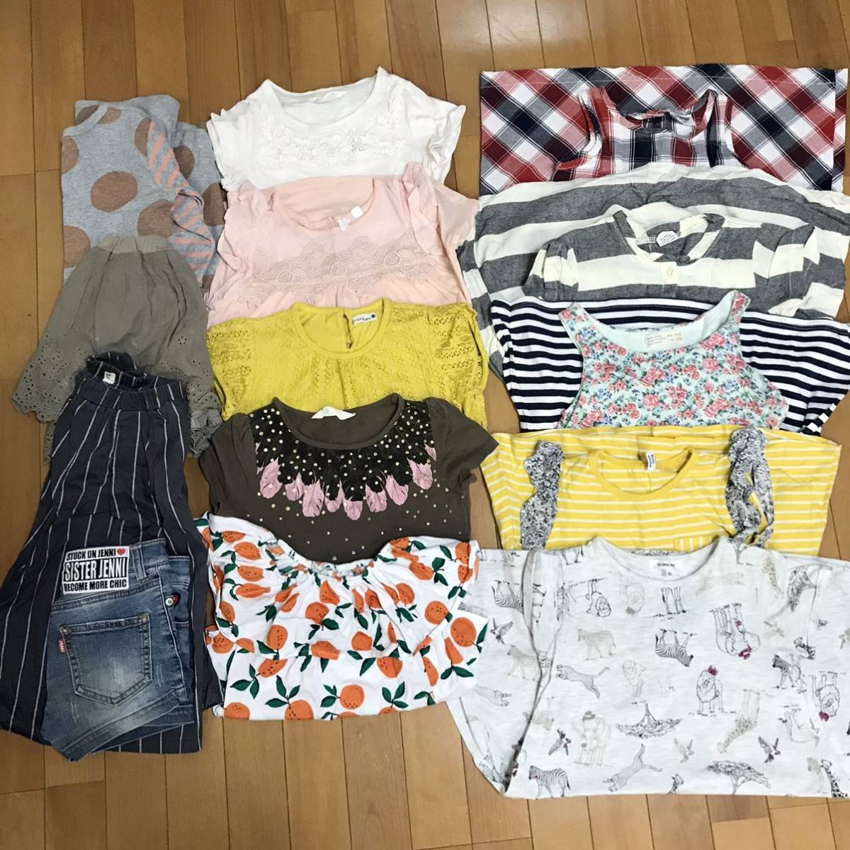 子供服 1 130 夏物 ワンピース ガウチョパンツ Tシャツ Gap H M グローバルワーク Jenni Zara ブランシェス キムラタン セット まとめ売り 売買されたオークション情報 Yahooの商品情報をアーカイブ公開 オークファン Aucfan Com