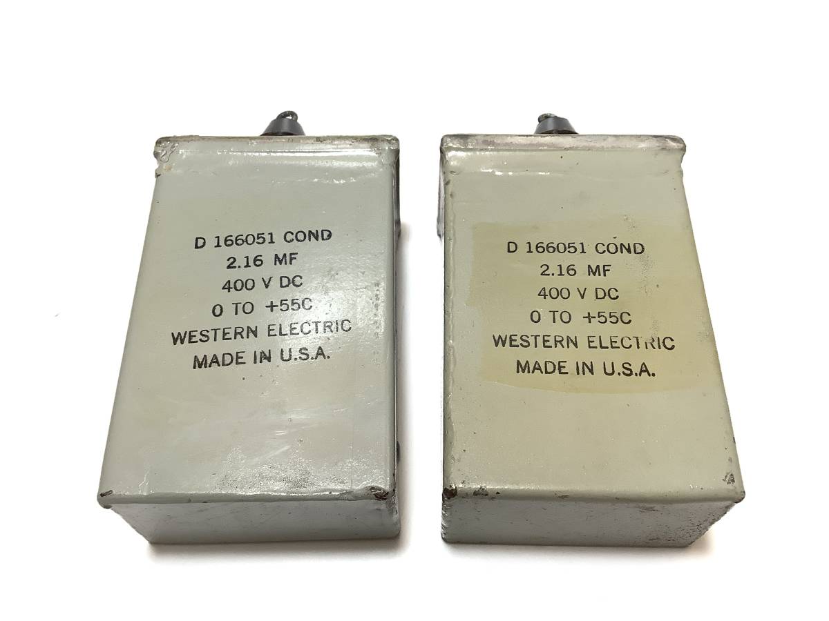 大人気，定番 Western Electric WE D166051 COND コンデンサー 400V耐圧 2.16&mu;F ２個 品 ①(パーツ、部品)｜売買されたオークション情報、yahooの商品情報をアーカイブ公開 - オークファン パーツ、部品