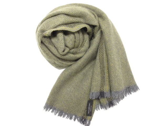 美品 【エルメネジルドゼニア Ermenegildo Zegna】 織り柄 ストール