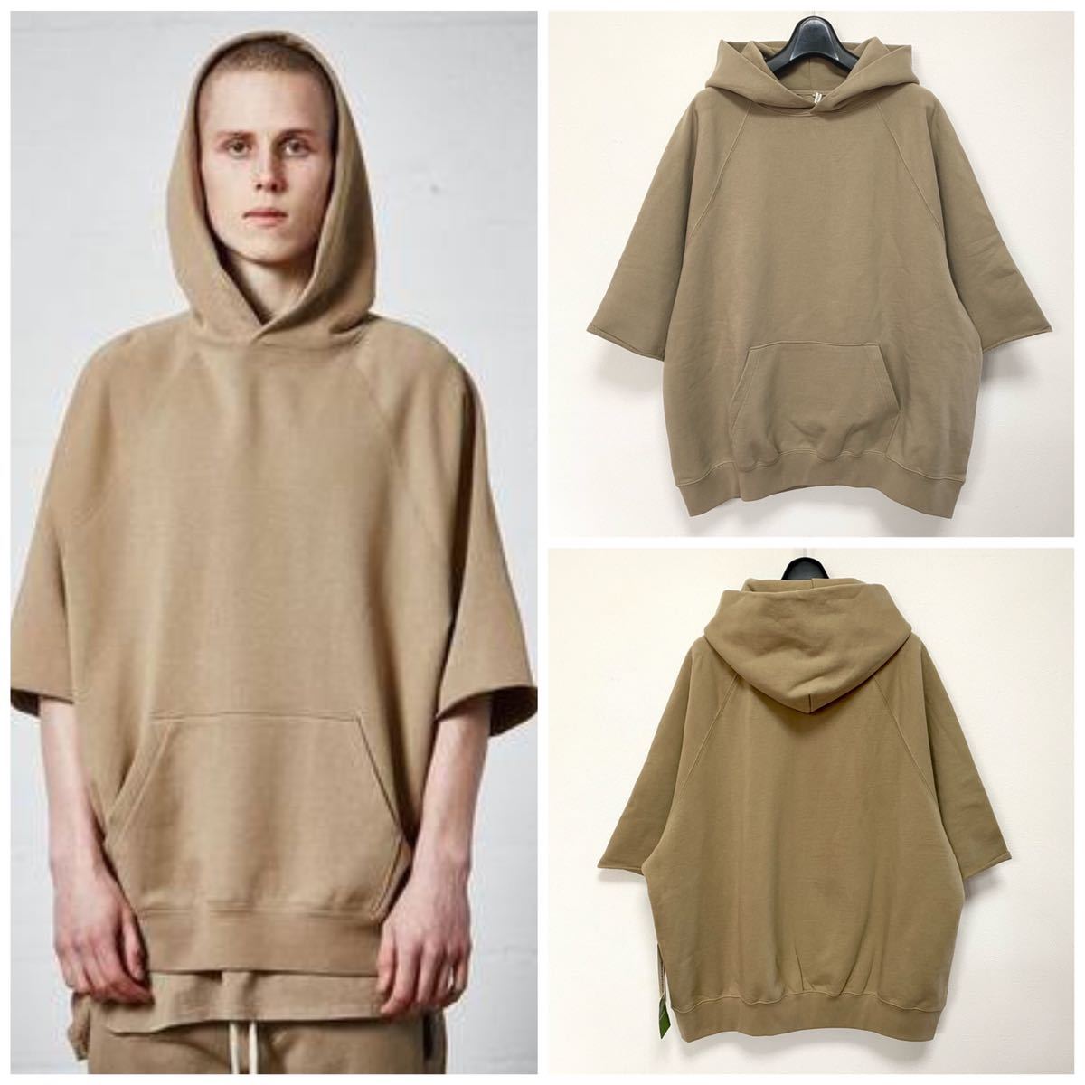 未使用 17SS FOG FEAR OF GOD Essentials Cutoff Sleeve Pullover Hoodie フィアオブゴッド エッセンシャルズ カットオフ パーカー
