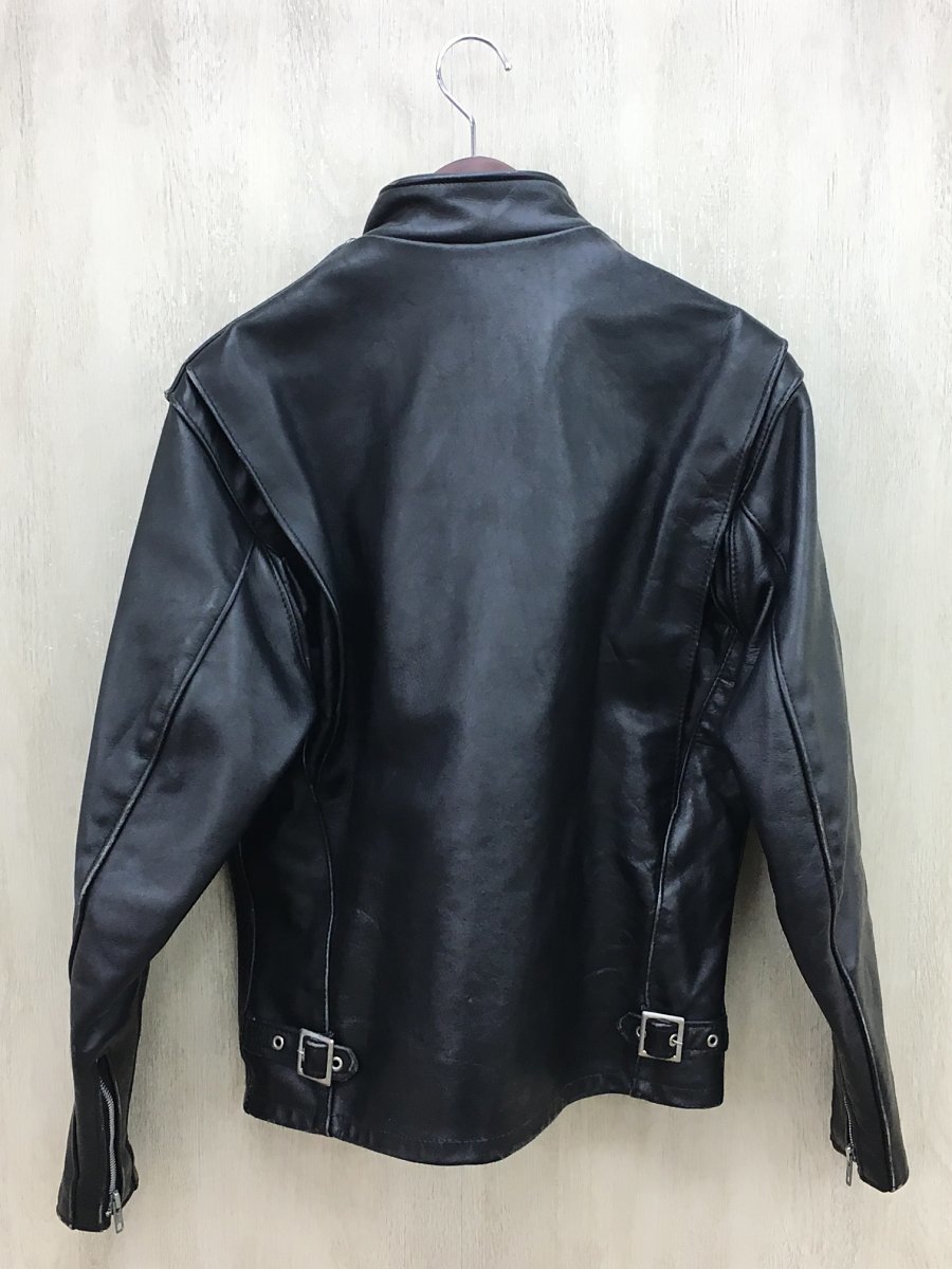 Schott◆シングルライダースジャケット/38/レザー/ブラック schott シングルライダース - 1024Mの メンズレザージャケット・革 Schott◇シングルライダースジャケット&frasl;38&frasl;レザー&frasl;BLK&frasl;643