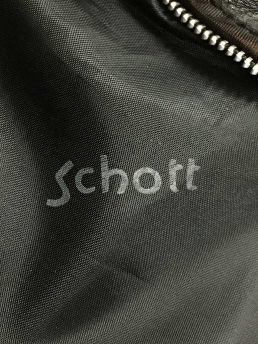 Schott◆シングルライダースジャケット/38/レザー/ブラック schott シングルライダース - 1024Mの メンズレザージャケット・革 Schott◇シングルライダースジャケット&frasl;38&frasl;レザー&frasl;BLK&frasl;643