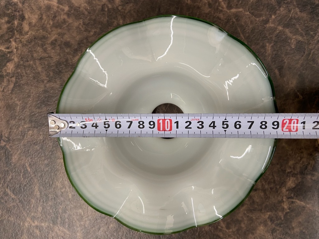 アンティーク電笠　乳白色　緑 アンティーク電笠 乳白色 緑 アンティーク 照明 ペンダント