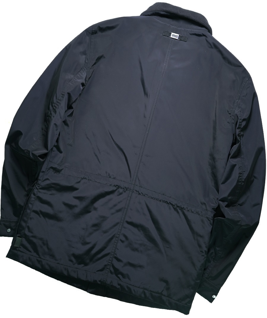新品8.6万【アルマーニ ARMANI COLLEZIONI】貫禄と余裕を併せ持つ洒脱な佇まい/中綿入りM65フィールドミリタリージャケット46/S-M相当/B394 | アルマーニ エンポリオ celebrates 0 Milan