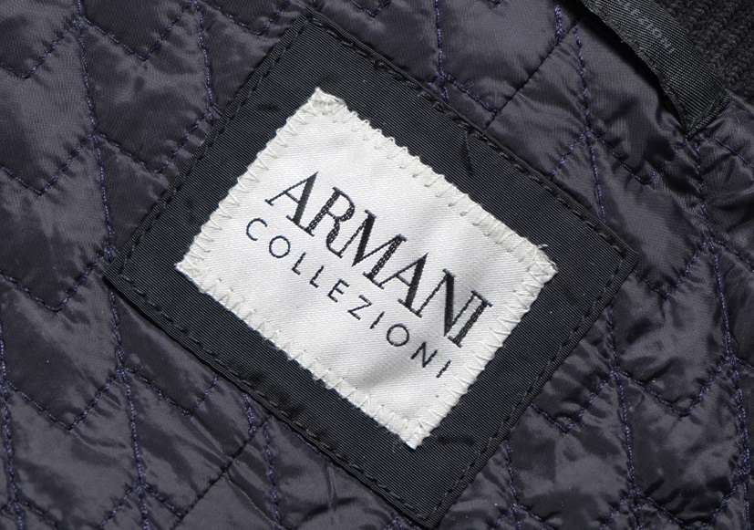 新品8.6万【アルマーニ ARMANI COLLEZIONI】貫禄と余裕を併せ持つ洒脱な佇まい/中綿入りM65フィールドミリタリージャケット46/S-M相当/B394 | アルマーニ エンポリオ celebrates 0 Milan