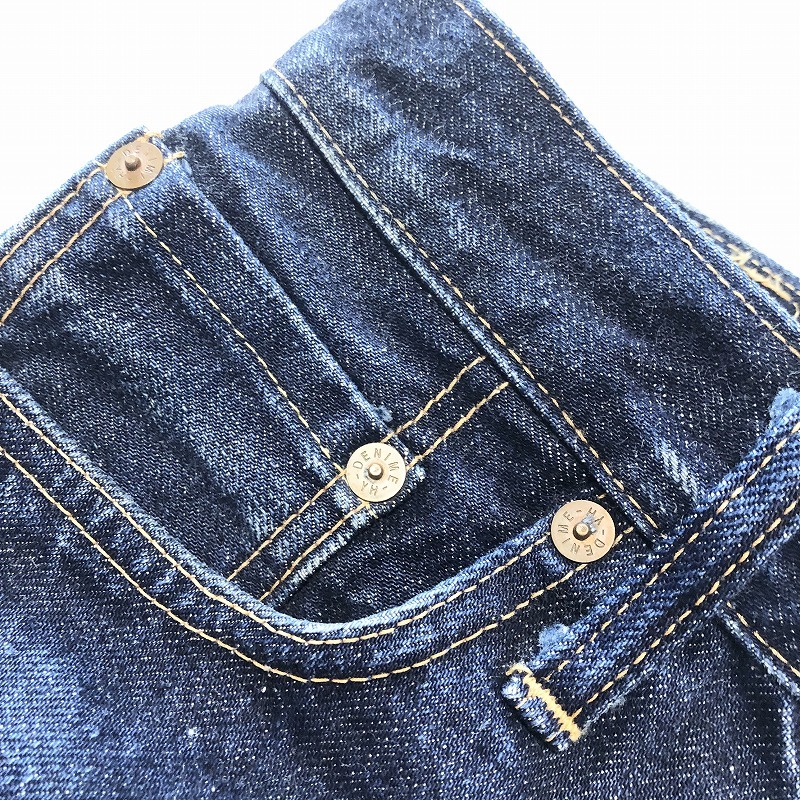 希少] 本革パッチ 旧ドゥニーム Denime ジーンズ D-HG 1118 W28 L36 