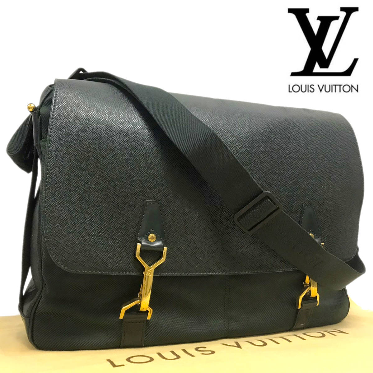 【美品】ルイ ヴィトン Louis Vuitton タイガ デルスー エピセア 深緑 