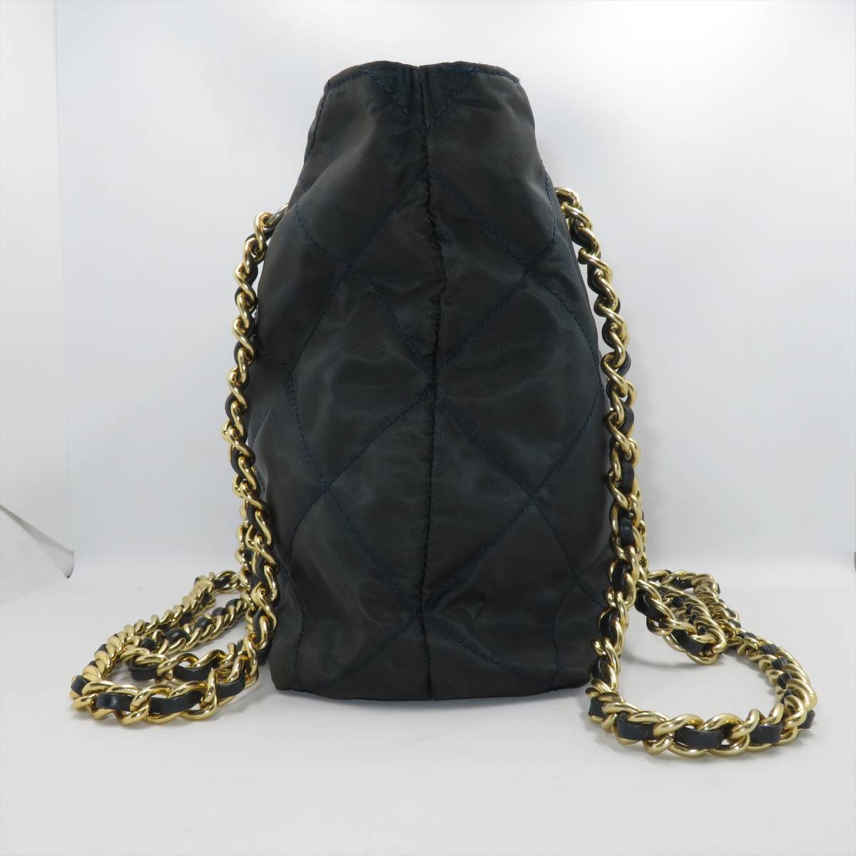プラダ PRADA ナイロン キルティング ショルダーバッグ ダブルチェーン