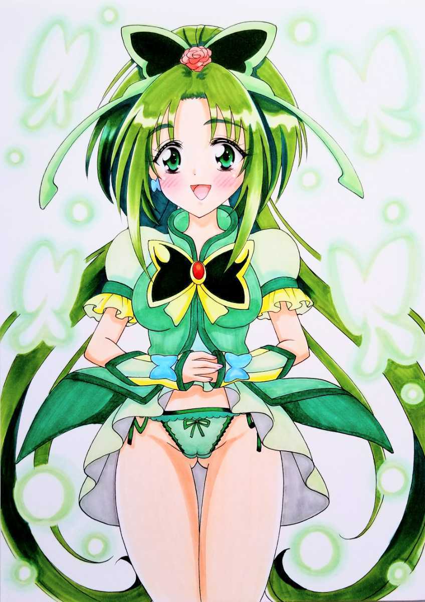 同人手描きイラスト Yes プリキュア5GoGo 秋元こまち キュアミント の