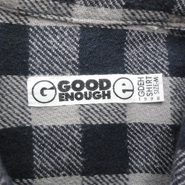 GOODENOUGH グッドイナフ チェックシャツ M グレー ネルシャツ 長袖