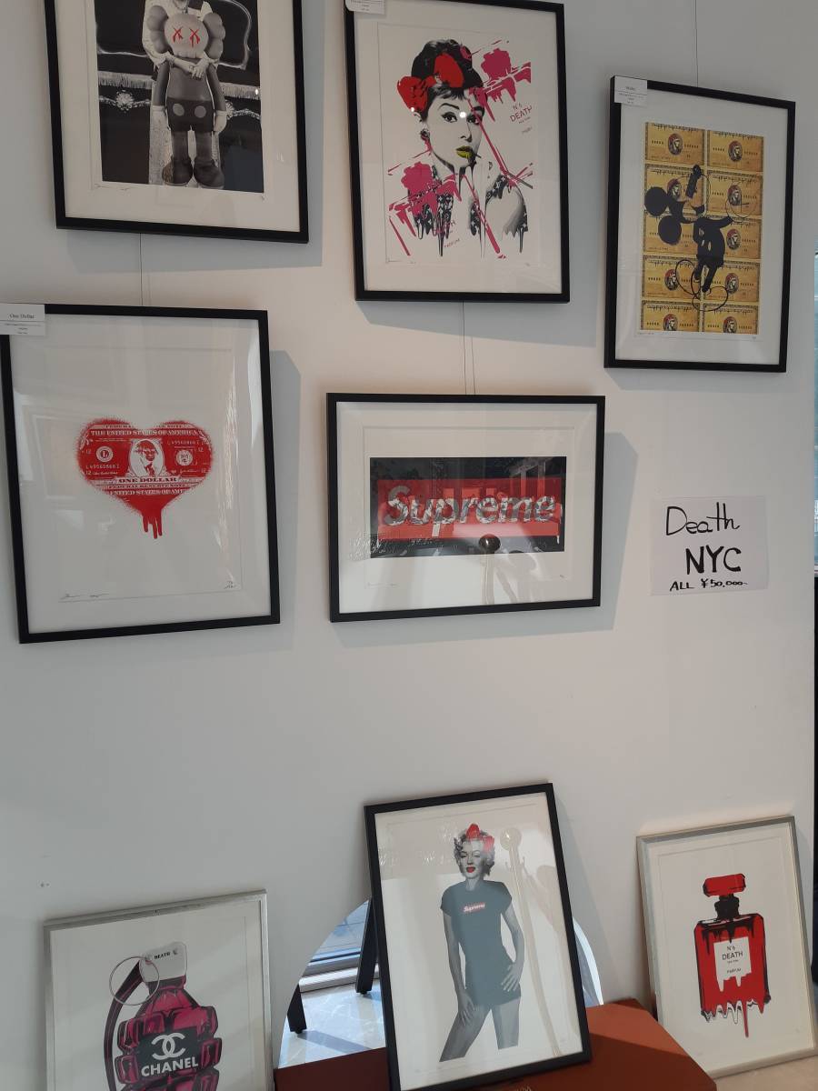 ラスト1！ 世界限定100点正規品DEATH NYC ポップアート　モハメドアリ 高級額付☆DEATH NYC LVPOP☆ not kaws dolk banksy ポスター