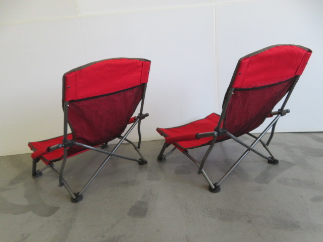 展開確認済】レア Qualz ハイバックローチェア レッド 2脚セット