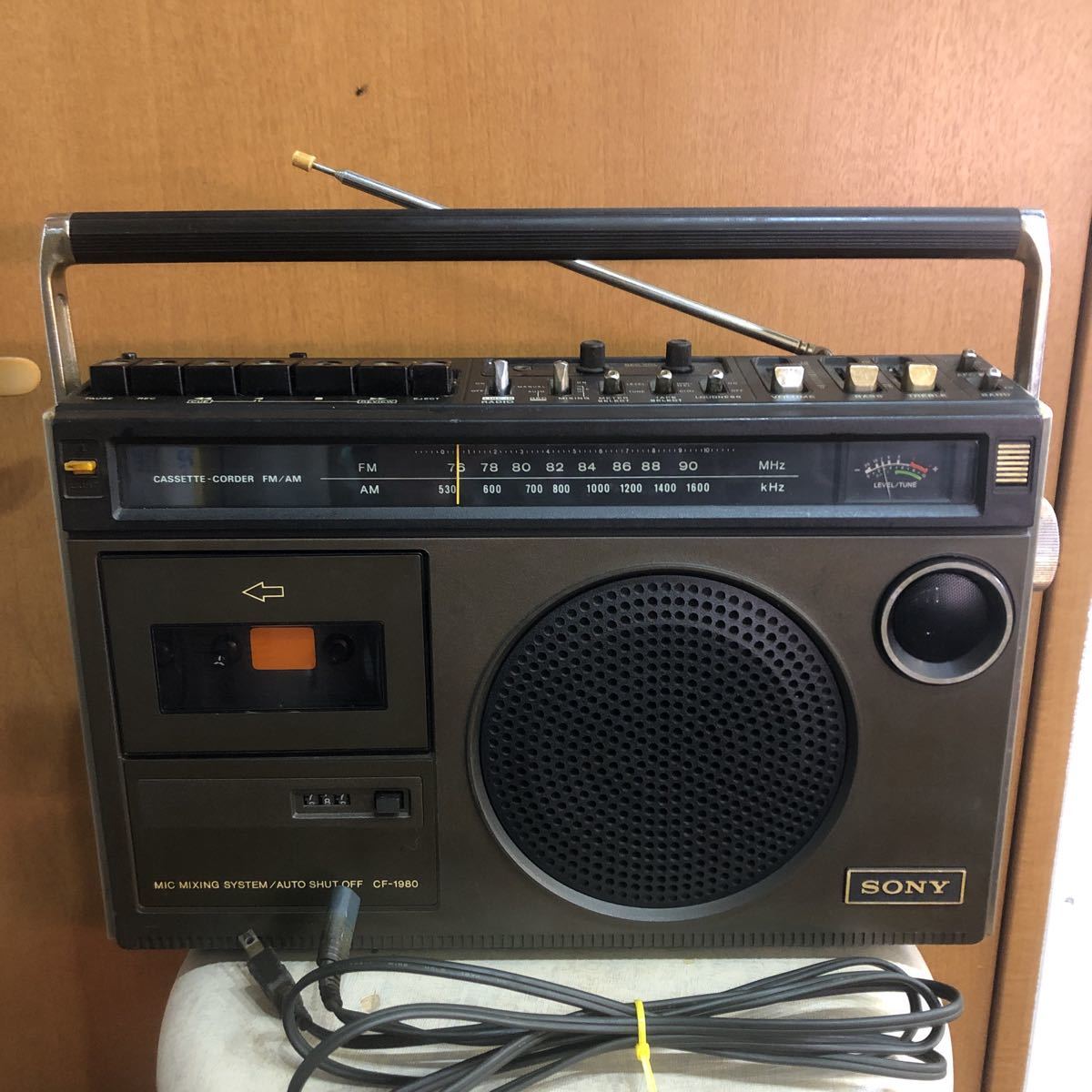 SONY ソニー ラジカセ カセットテープ CF-1980 昭和レトロ レトロ 当時