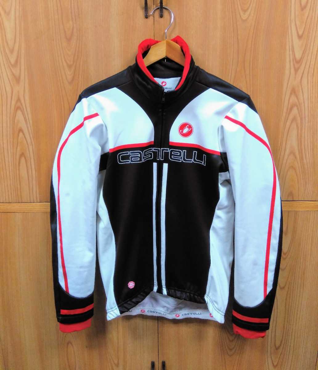 美品 casteli カステリ ゴアウインドストッパー サイクルジャージ L