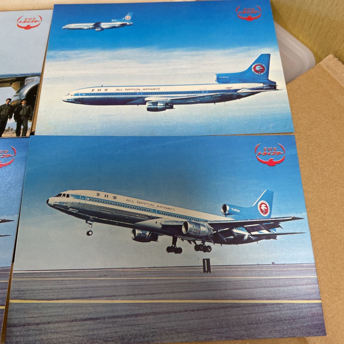 5枚 ⁄ 飛行機 1970年代 ポストカード トライスター就航記念 全日空