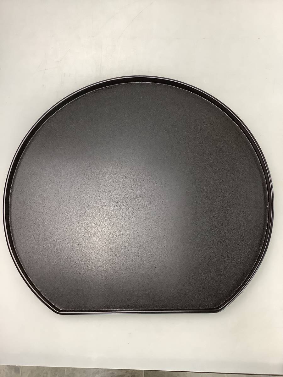 卓上膳 輪島塗 共箱 漆器 半月盆 5客 茶道具 溜塗 五枚 未使用