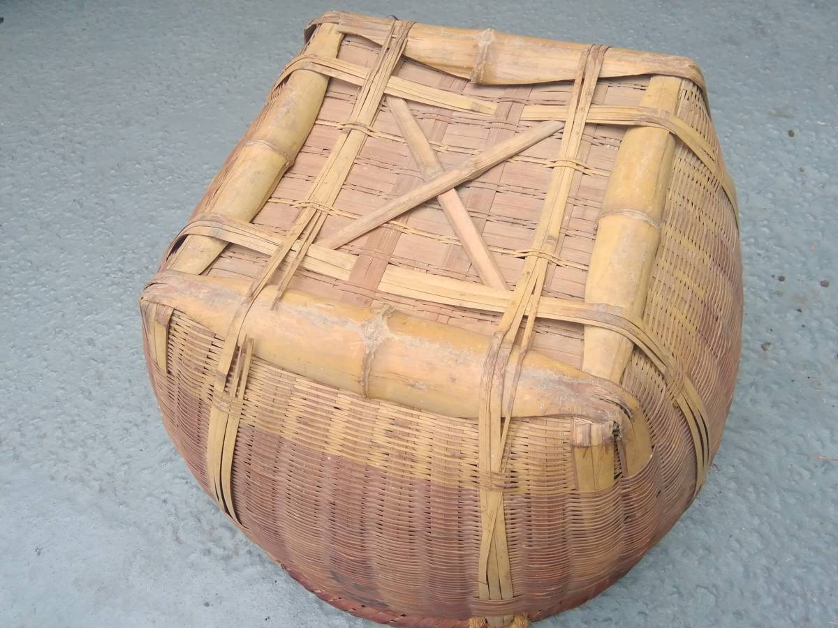 昭和レトロ 古道具 箕手箕み農具竹かごかござる古道具古民具農業穀物