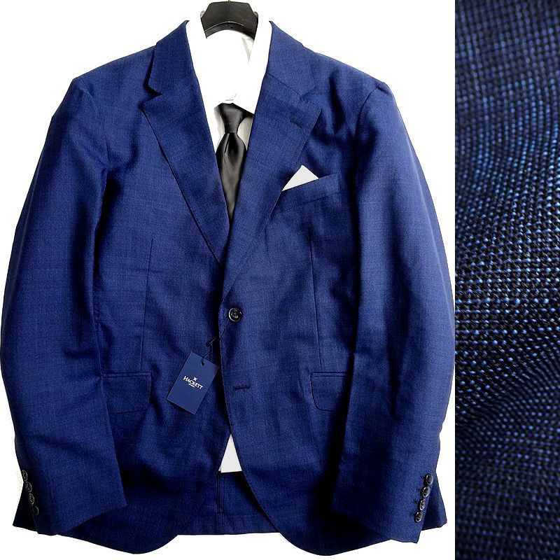 ハケット ロンドン HACKETT サイズL 英国製生地 ロンドン」アジア最大規模の旗艦店が銀座にオープン ■HACKETT LONDON ハケット  定7.2万 大きいサイズ 伊勢丹取扱 コットンリネン 2B テーラード ジャケット HM441752 551 44R ▲046▼bus4355e
