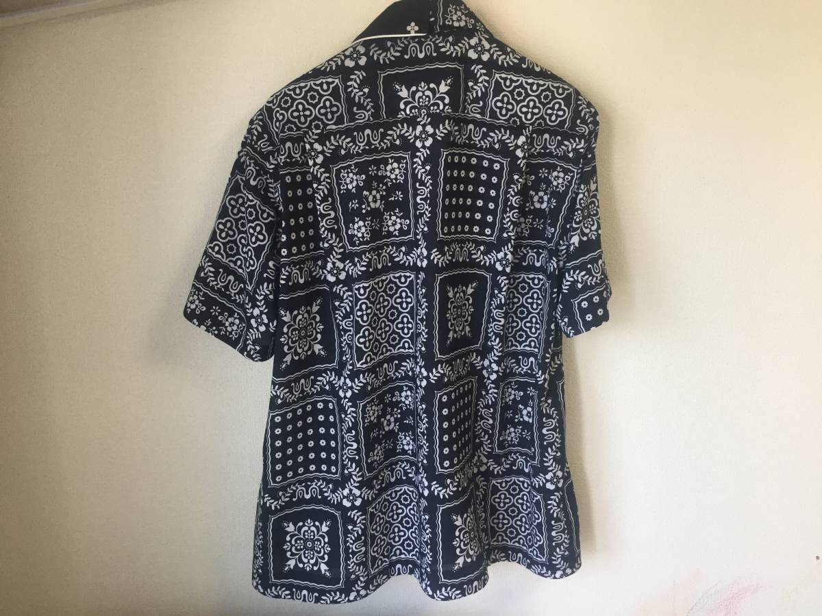 21ss sacai Archive Print Mix Shirt size1 navy 2回着用美品タグ完備 