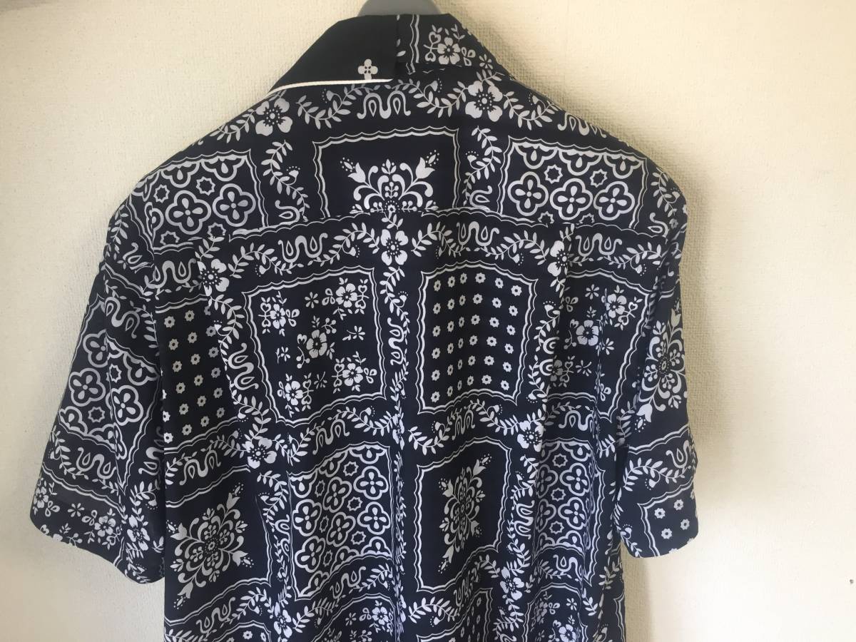 21ss sacai Archive Print Mix Shirt size1 navy 2回着用美品タグ完備 