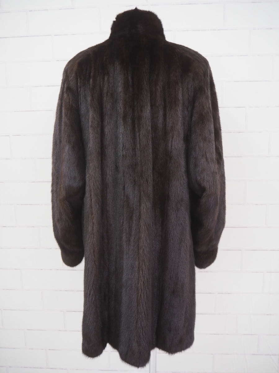 ダークミンク セミロングコート 着丈89㎝ SAGAゴールド(ミンク)｜売買