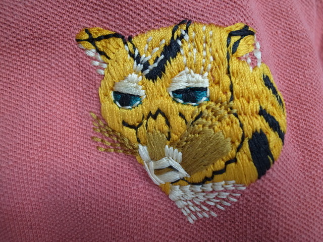 KAPITAL ◇ スカ刺繍 鬼鹿の子ポロシャツ ピンク サイズ2 半袖 ニット