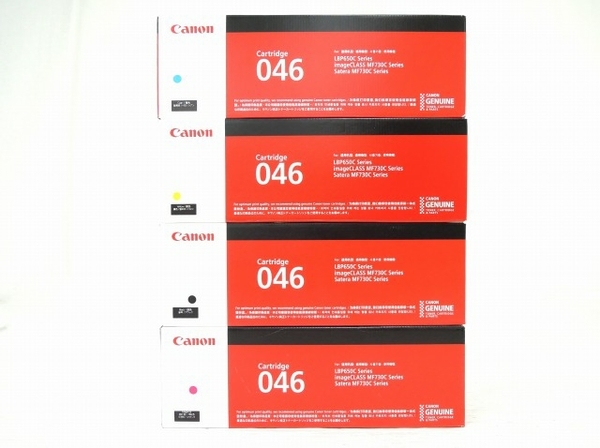未使用 Canon 046 トナー カートリッジ ブラック マゼンタ イエロー