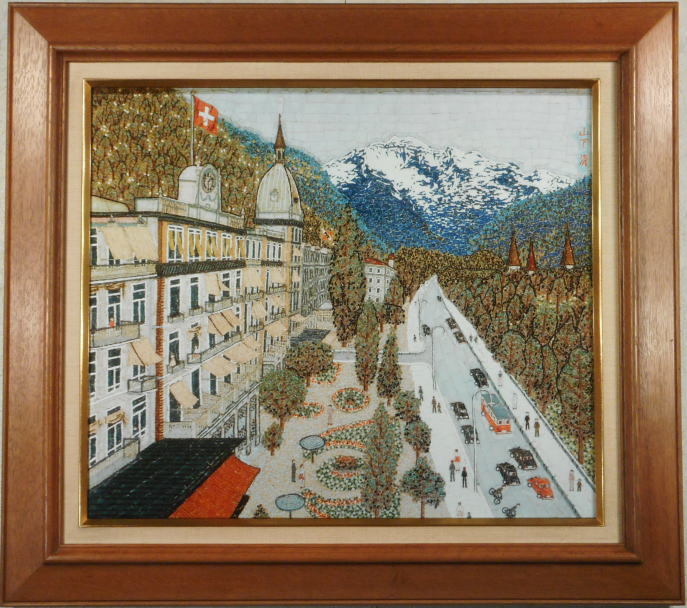 1円～山下清 スイスの町 山下清「スイスの町」リトグラフ 絵画買取