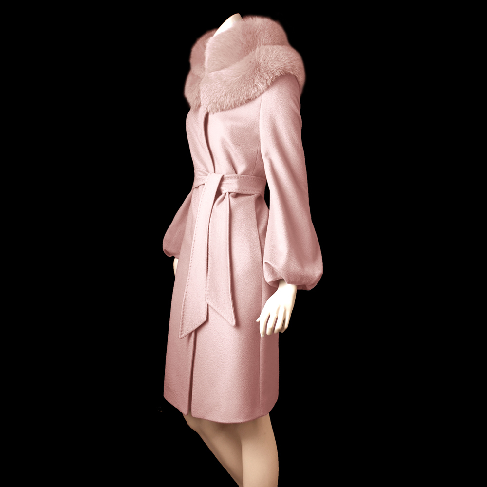 定価126万円 エレシス ロロピアーナ 最高級カシミア100% FOXファー