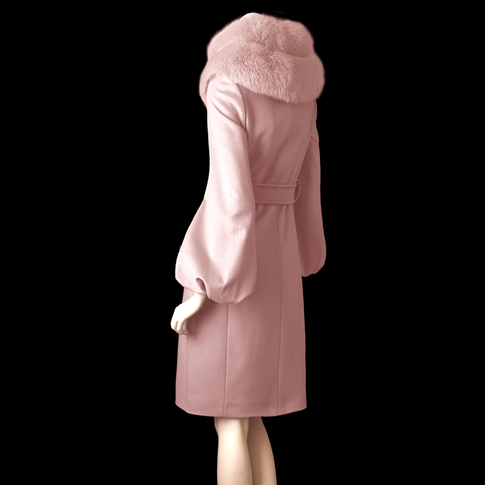 定価126万円 エレシス ロロピアーナ 最高級カシミア100% FOXファー