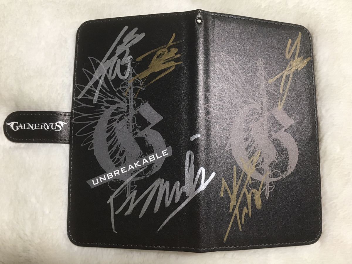 GALNERYUS UNBREAKABLE ツアーグッズ　スマホケース　サイン　ガルネリウス　syu yuhki 小野正利 fumiya taka