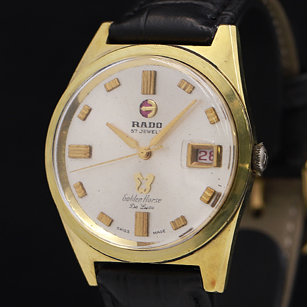 ✨RADO✨ラドー✨デイト✨ゴールド文字盤✨ゴールデンホース✨腕時計✨ 1円☆正規品【RADO/ラドー】ゴールデンホース デラックス 57石 デイト