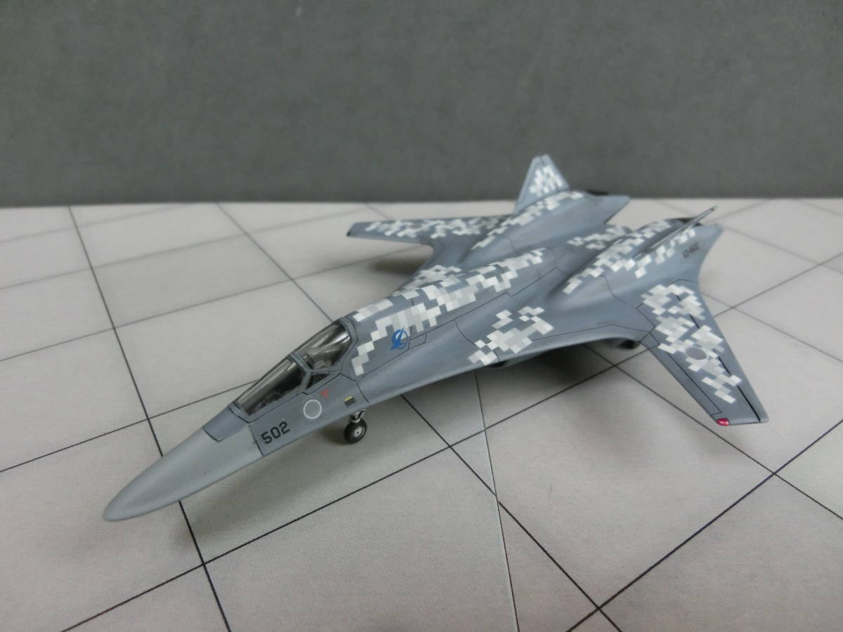 879 1/144 F-21S ライノ デジタル迷彩 ロービジ制空迷彩 前進翼 仮想航空自衛隊 #502 飛行開発実験団 ADTW 岐阜基地 試作戦闘機 完成品