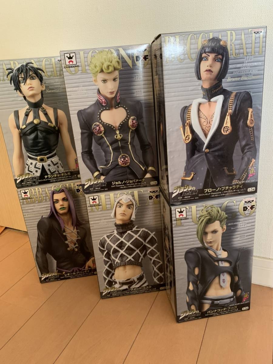 ジョジョの奇妙な冒険黄金の風 DXF Passioneブラックカラー6体セット