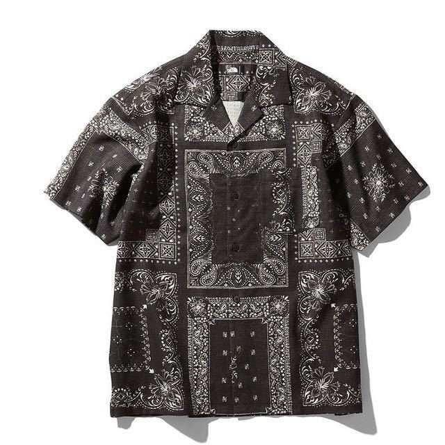 新作登場，定番 THE NORTH FACE Bandana Shirt NR21931/ノースフェイス オープンカラー シャツ バンダナ ペイズリー RB リニューアルブラック L(半袖シャツ)｜売買されたオークション情報、yahooの商品情報をアーカイブ 男性用