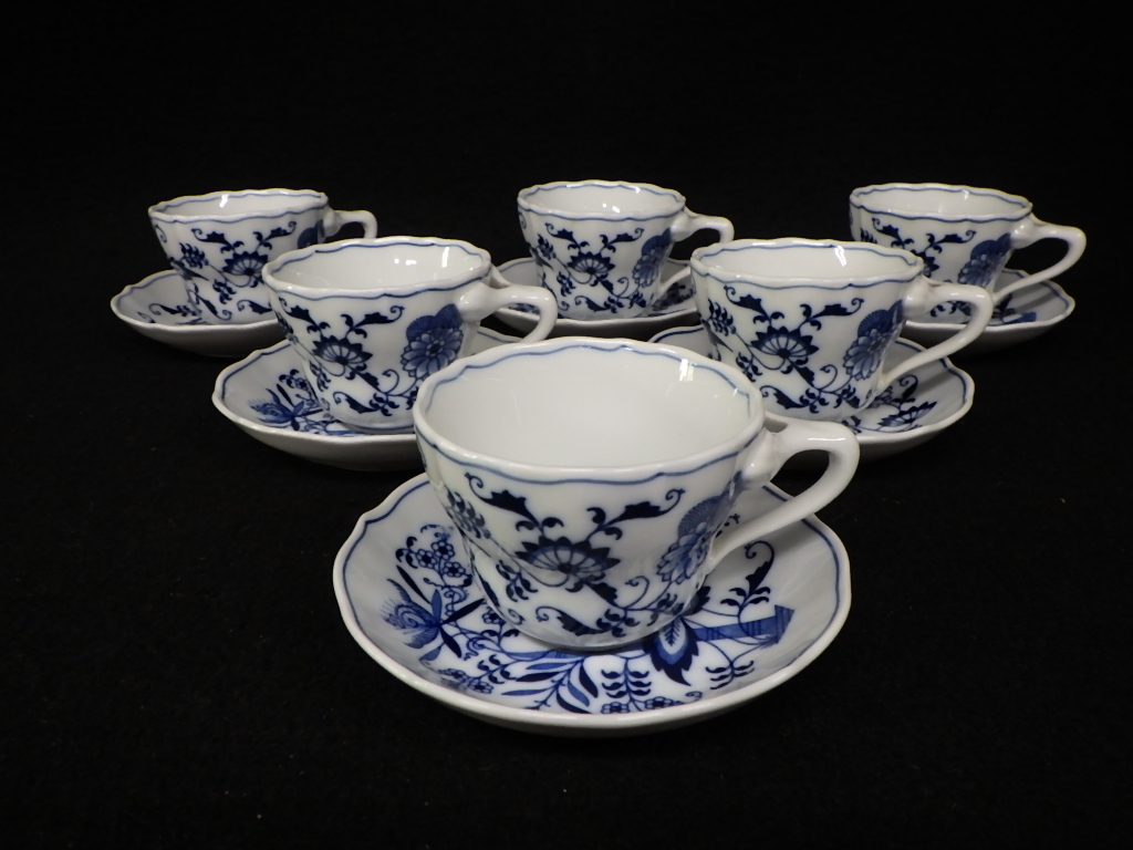 Blue Danube ブルーダニューブ 6客 マグカップ&ソーサー カップ 