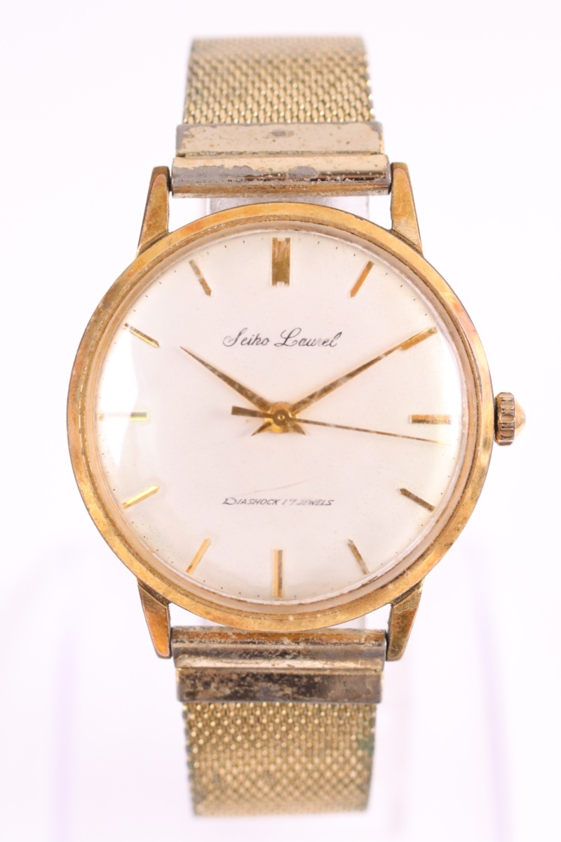 SEIKO LAUREL セイコー ローレル J14044 DIASHOCK 17石 手巻き 腕時計 
