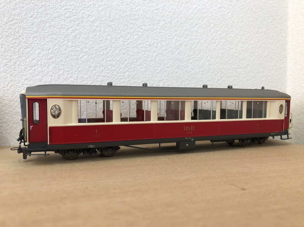 スイス BEMO Hom 12mm RHB プルマン客車A1141～A1144の4両セット 元箱