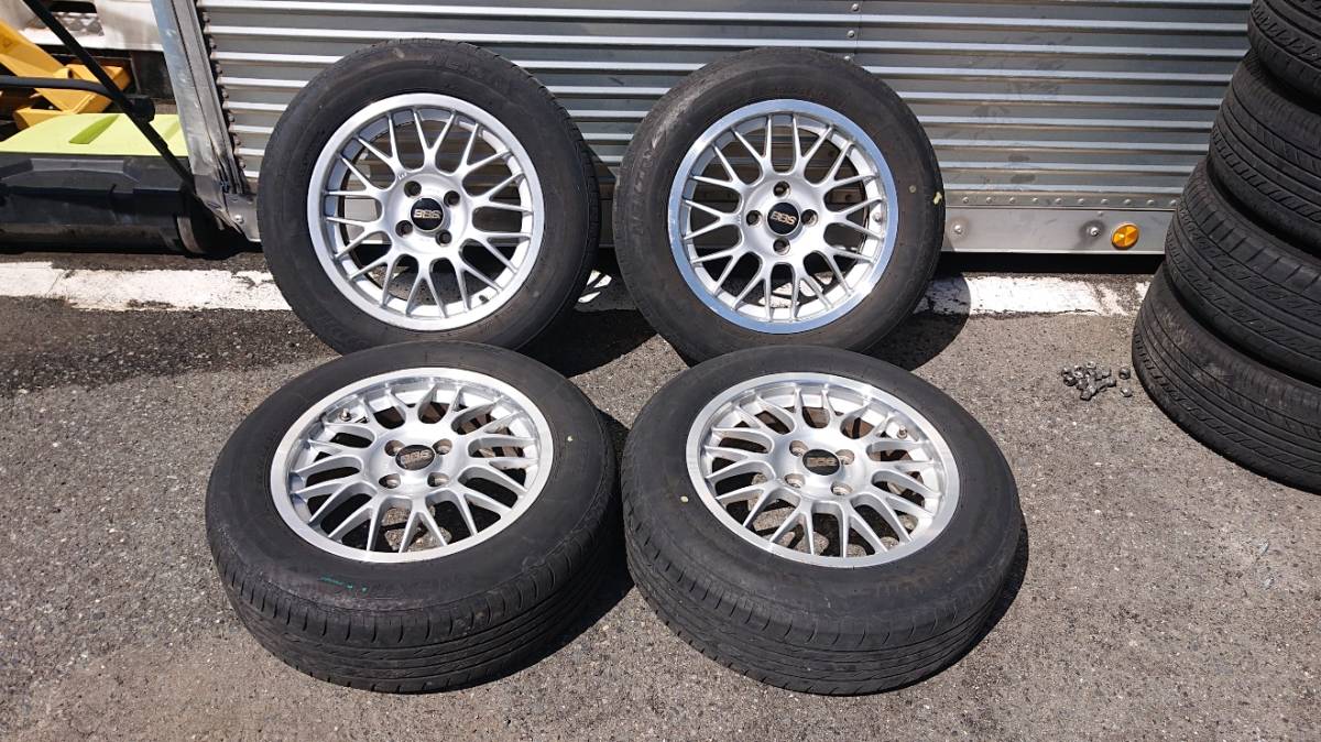 BBS 15インチ 6.5j+38 PCD100 4穴 185/65/15 タイヤオマケ扱い 