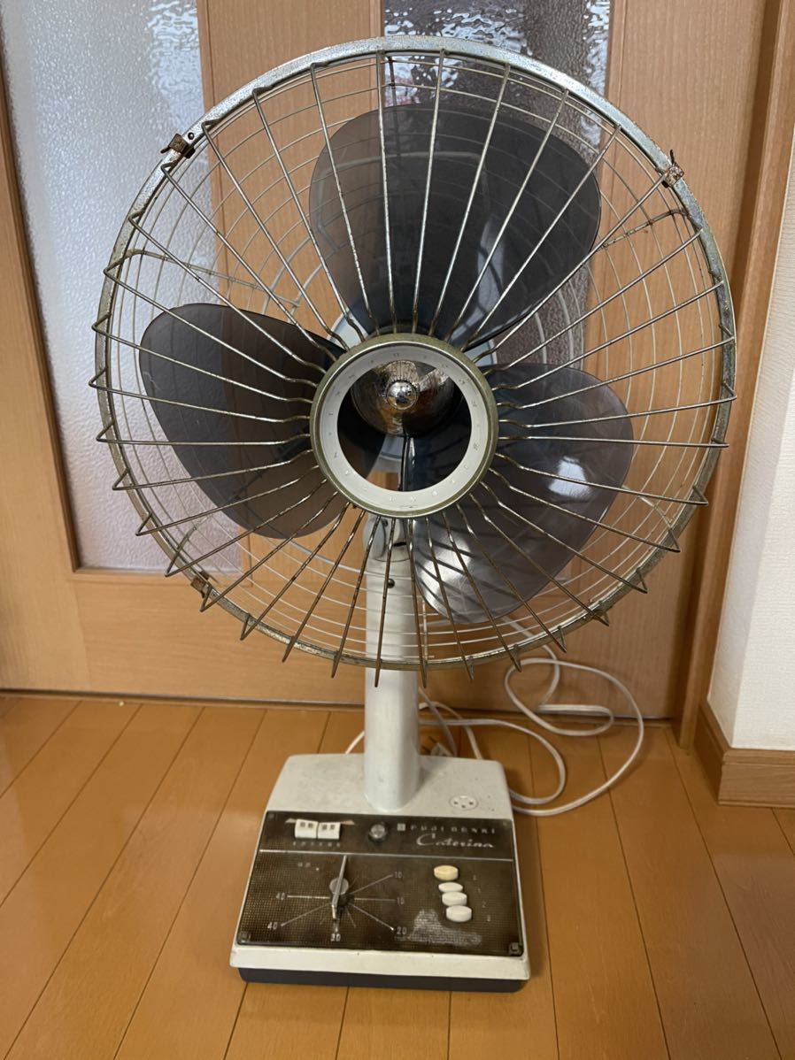 FUJI 富士電機 扇風機 DENKI 電化製品 SILENT FAN 動作品 昭和レトロ
