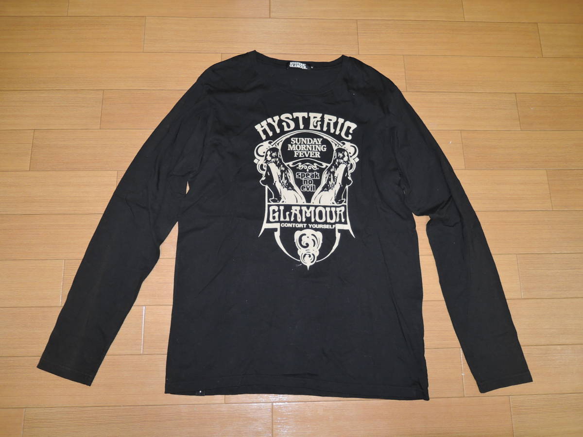 HYSTERIC GLAMOUR 黒 ロンT ヒステリックグラマー HYSTERIC GLAMOUR ロンTシャツ L 黒 ガール