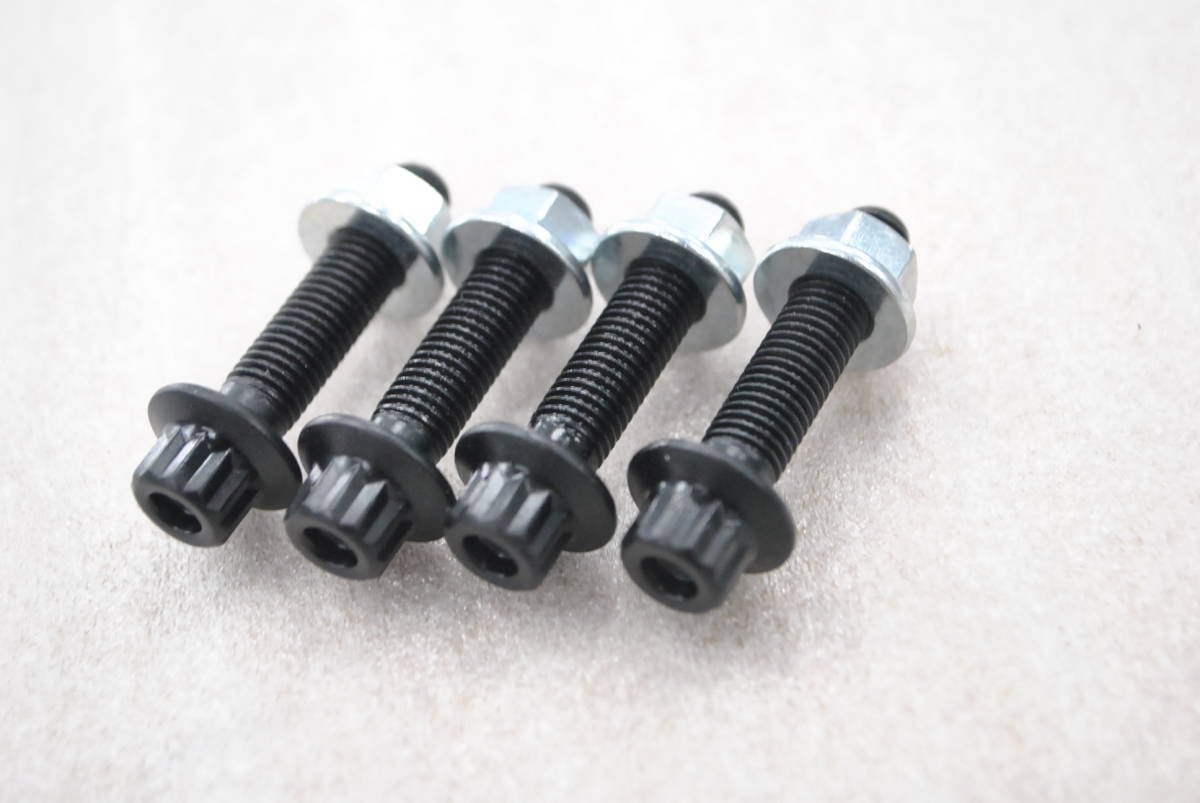 国産ピアスボルト M7首下32mm ブラッククロームメッキ ナット付 OZ BBS 
