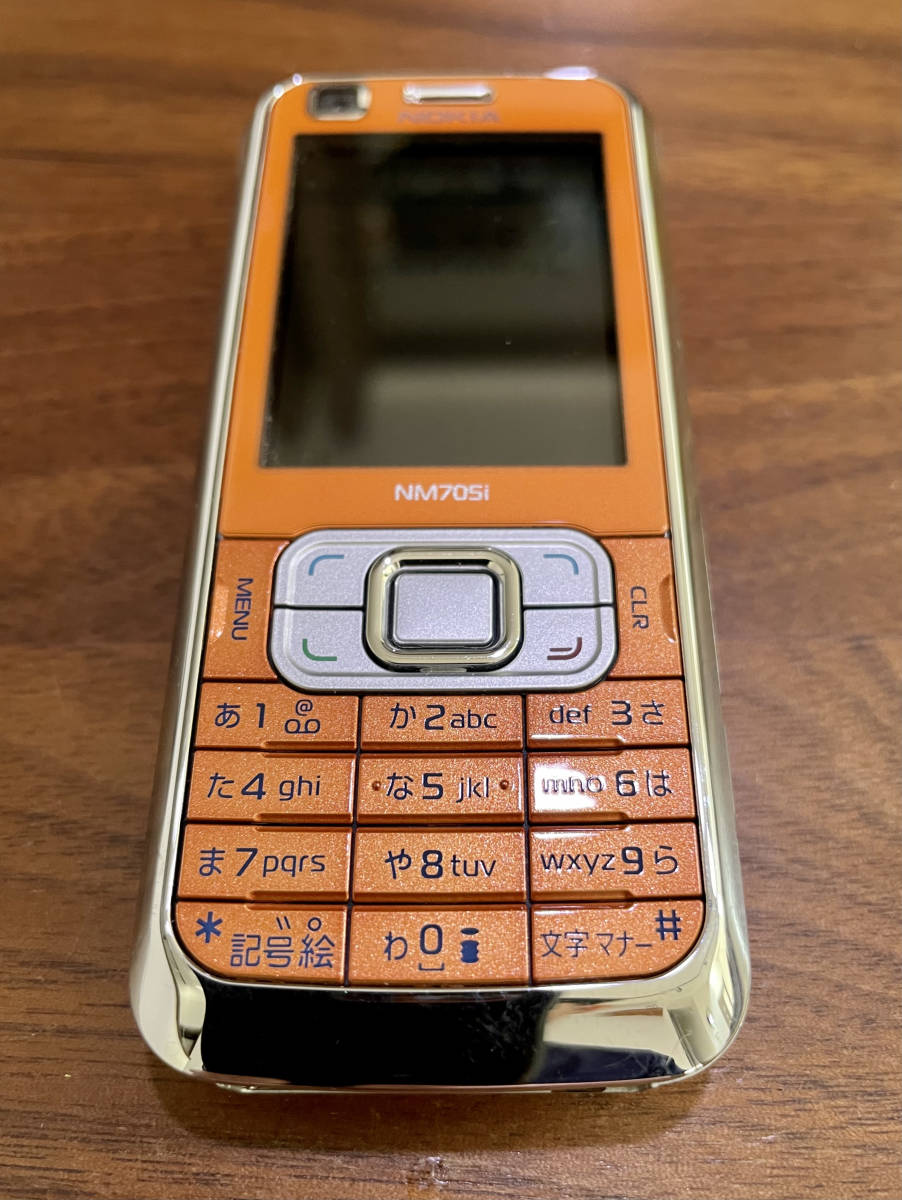 nokia NM705i sim free ビターオレンジ