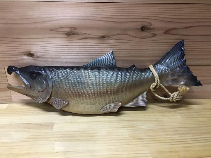  木彫り 木彫 鮭 シャケ 壁飾り 吊り下げ 北海道 魚 釣り 看板 置物 木製 オブジェ サーモン 検 熊(その他)｜売買されたオークション情報、yahooの商品情報をアーカイブ公開 - オークファン その他